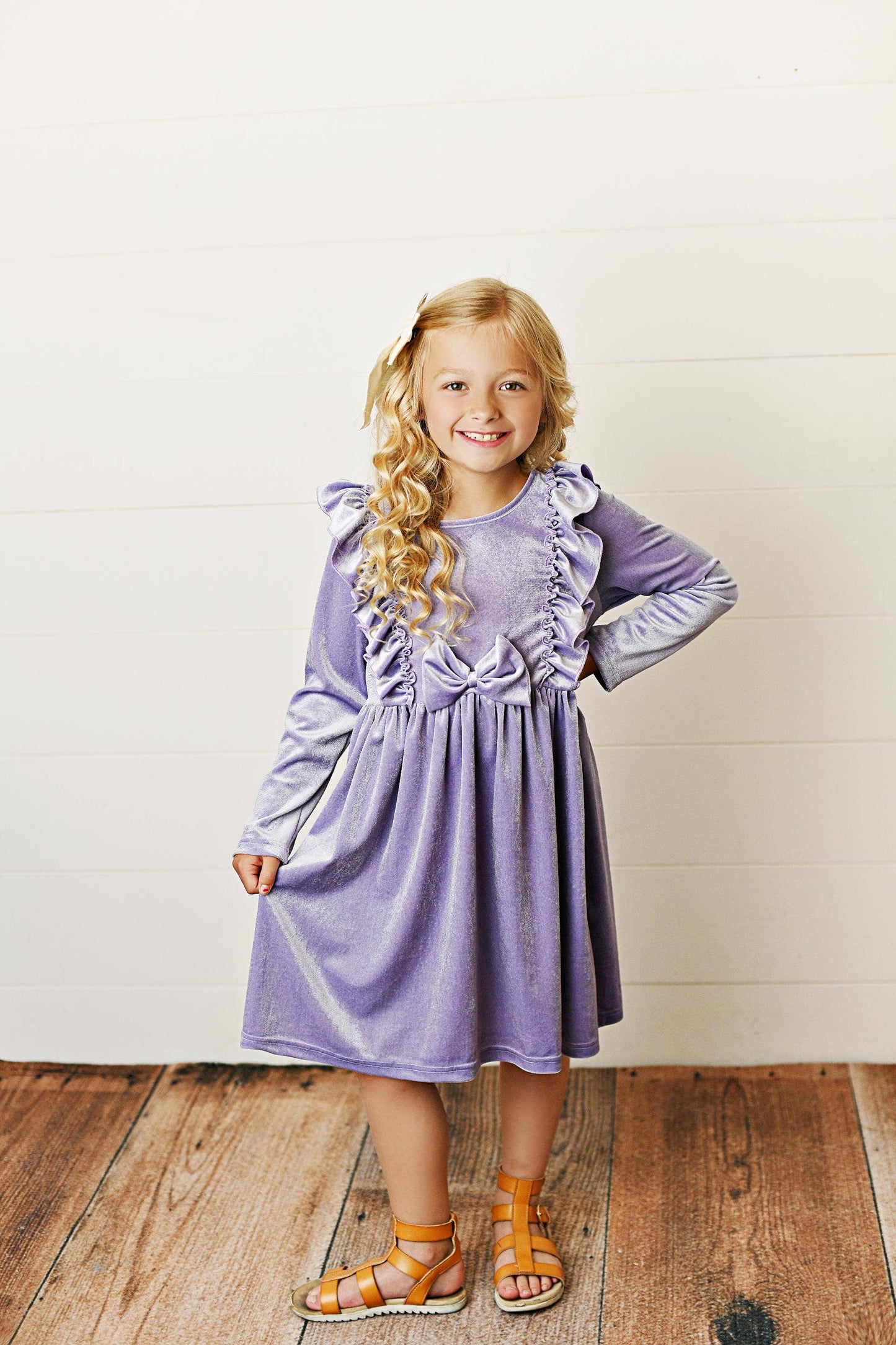 Lavender Velvet Dress