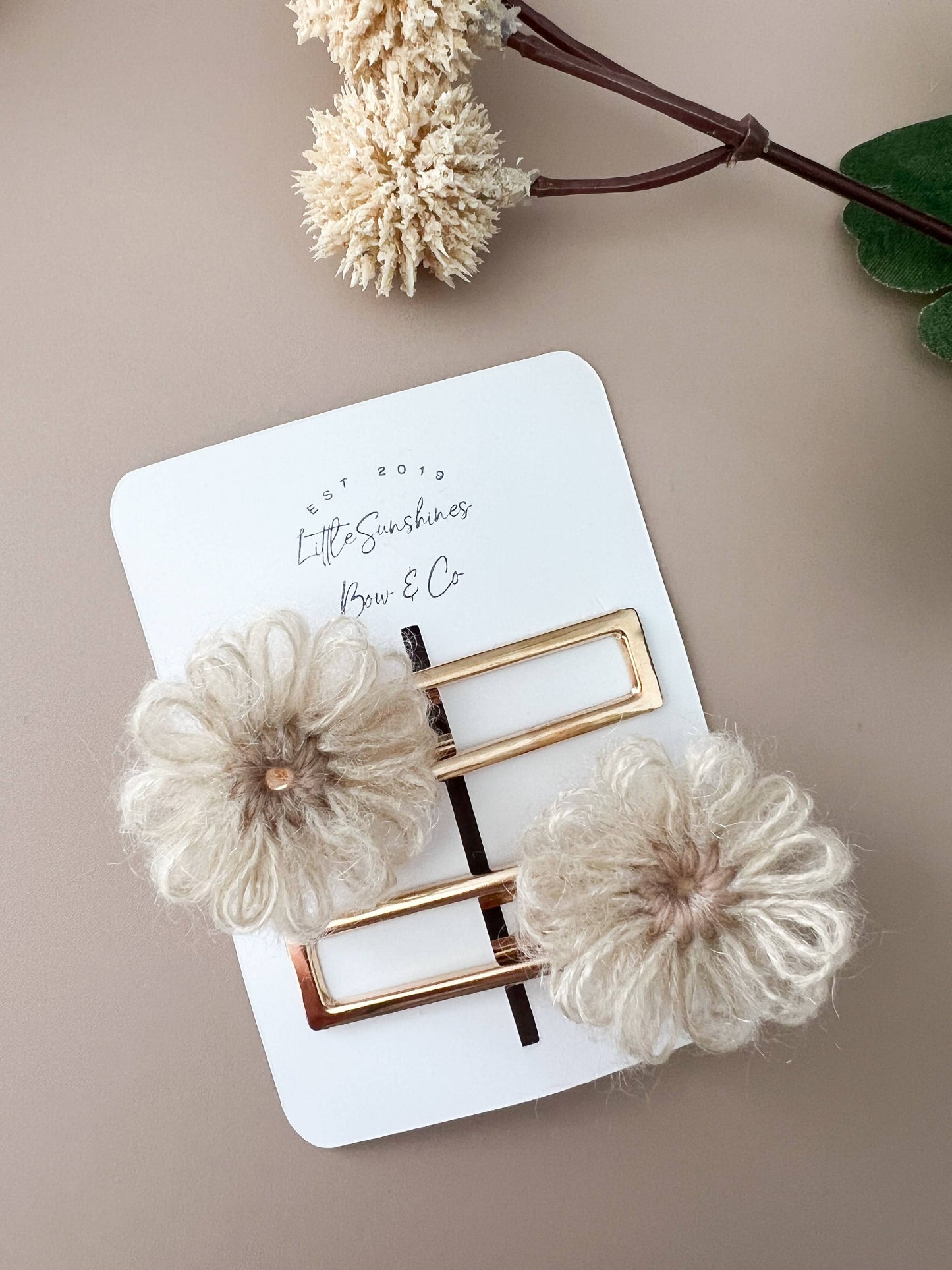 Flower Hair Clips- Set of 2