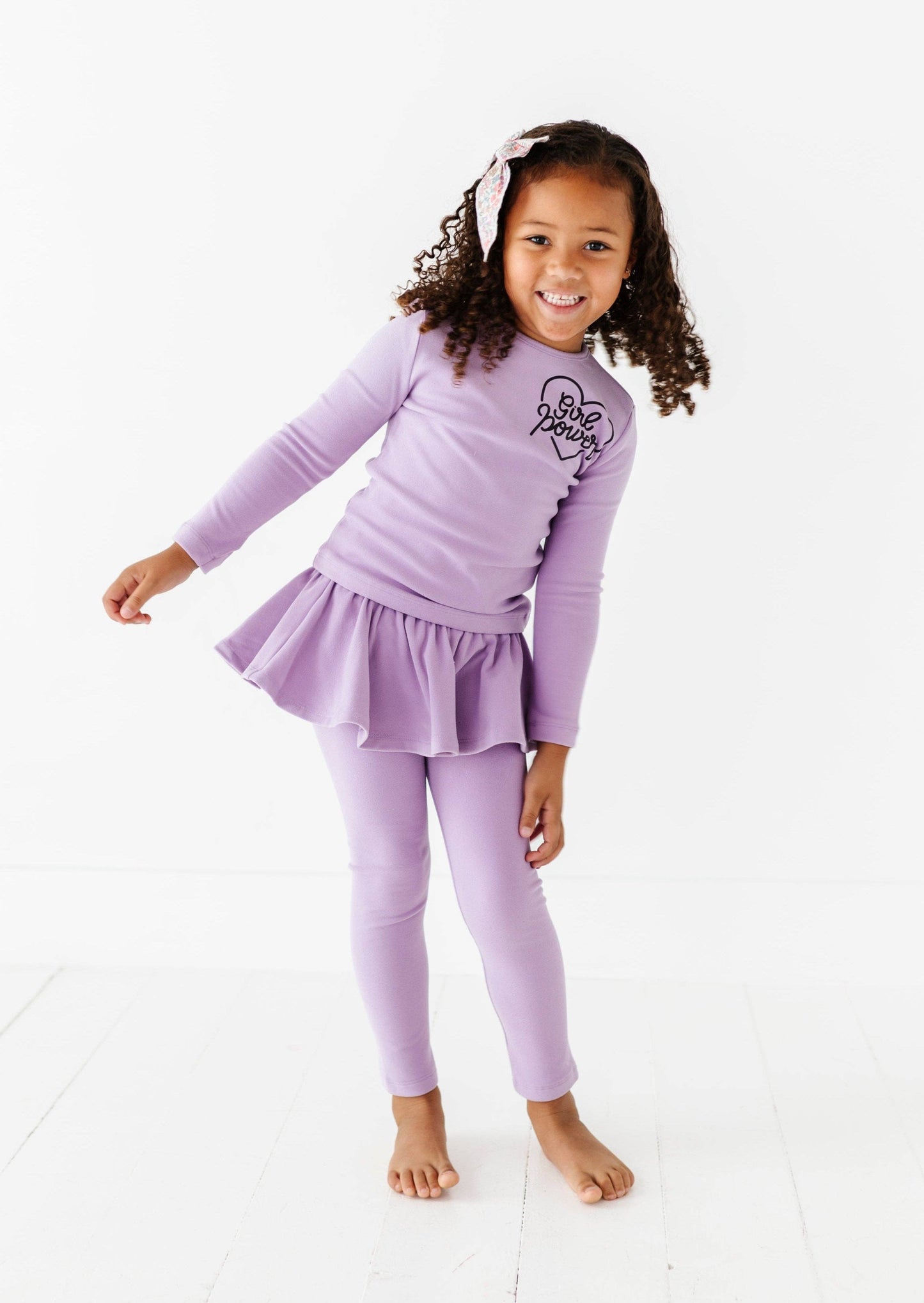 Girl Power | Periwinkle Fleece Skirted SET