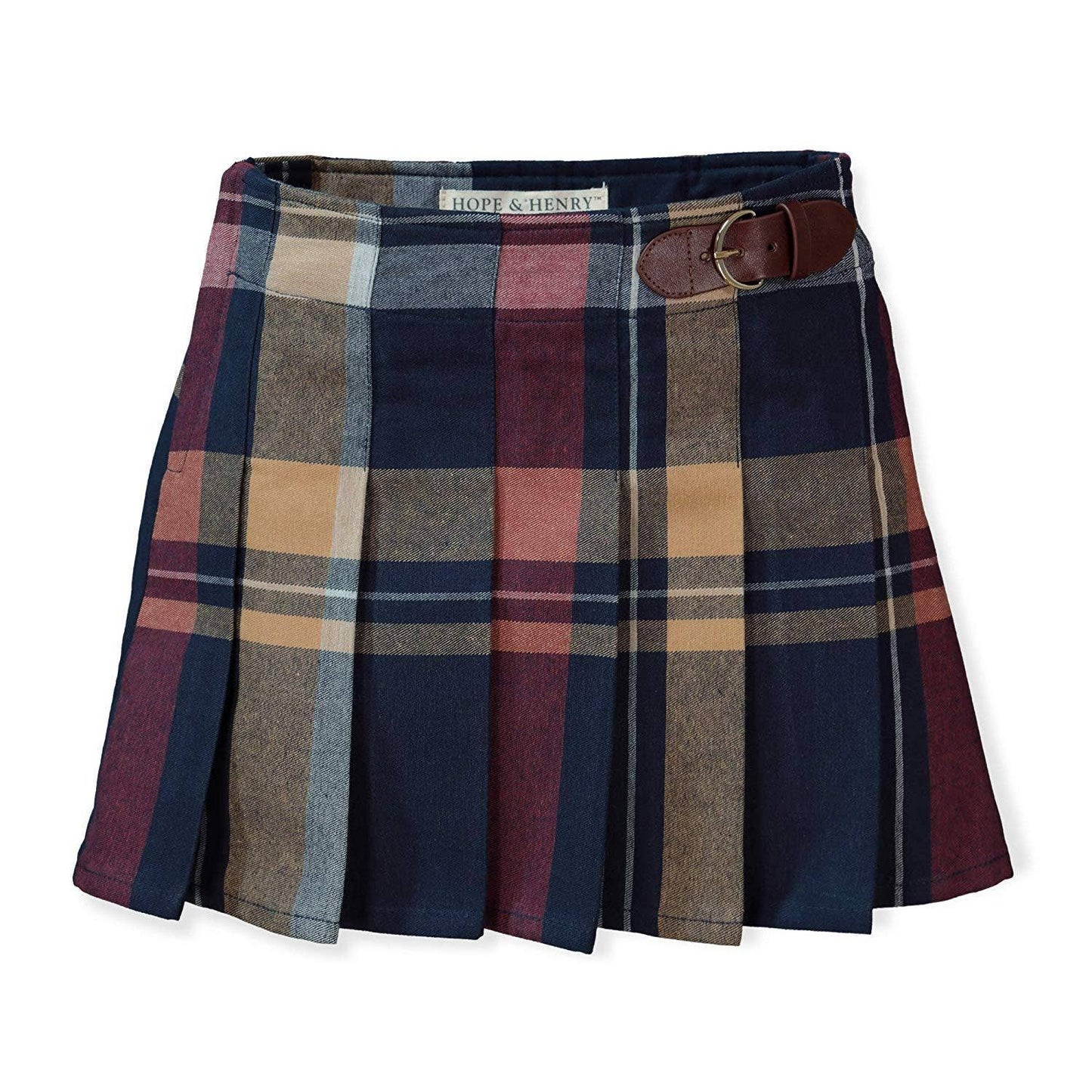Organic Pleated Skirt with Buckle Detail
