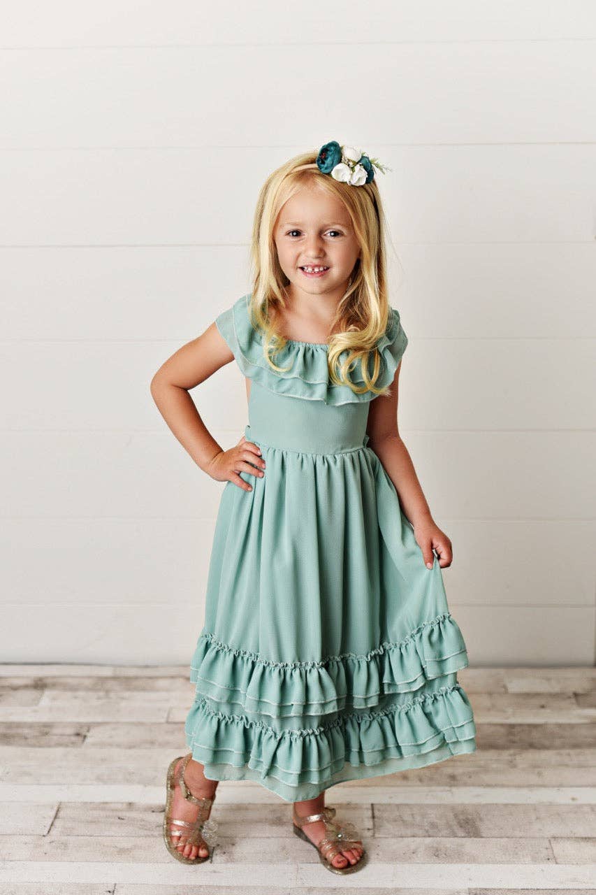Ruffle Mint Dress