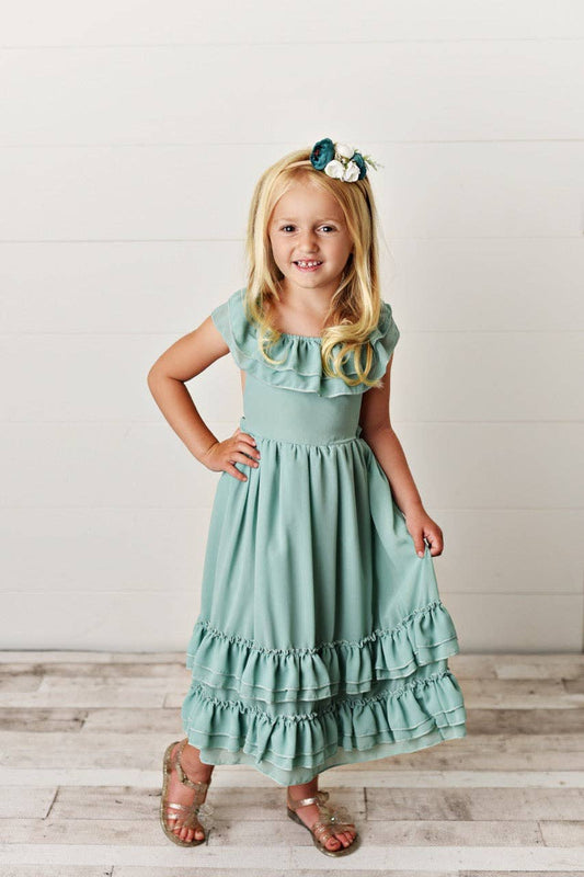 Ruffle Mint Dress