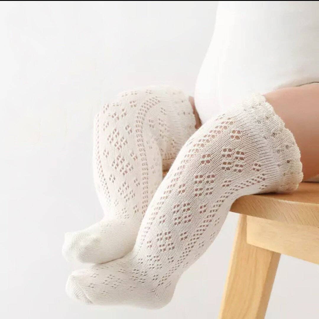 Bella Knit Lace Knee High Socks