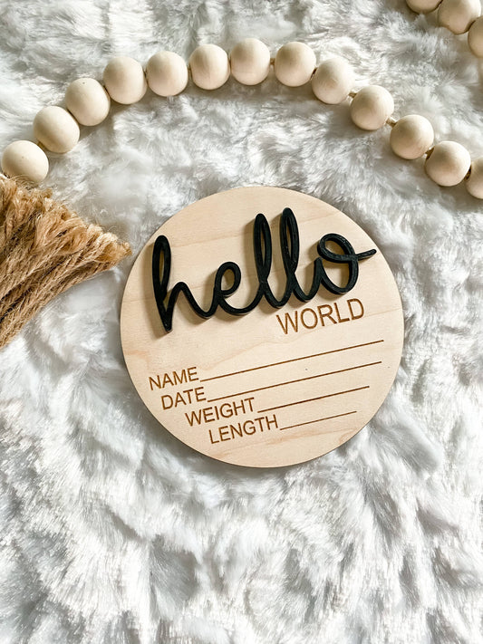 Hello World Birth Disc