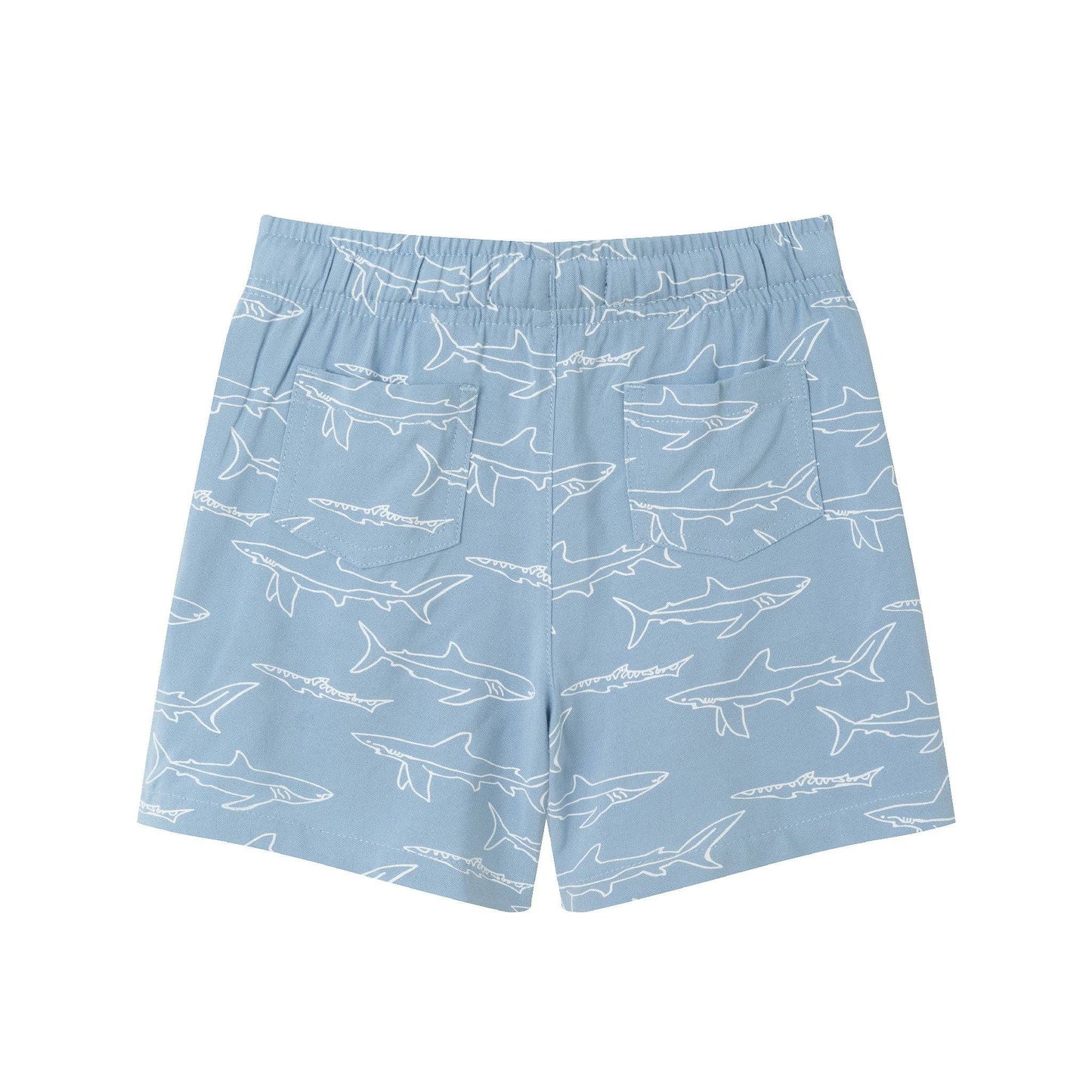 Shark Print Buttondown Set | Blue