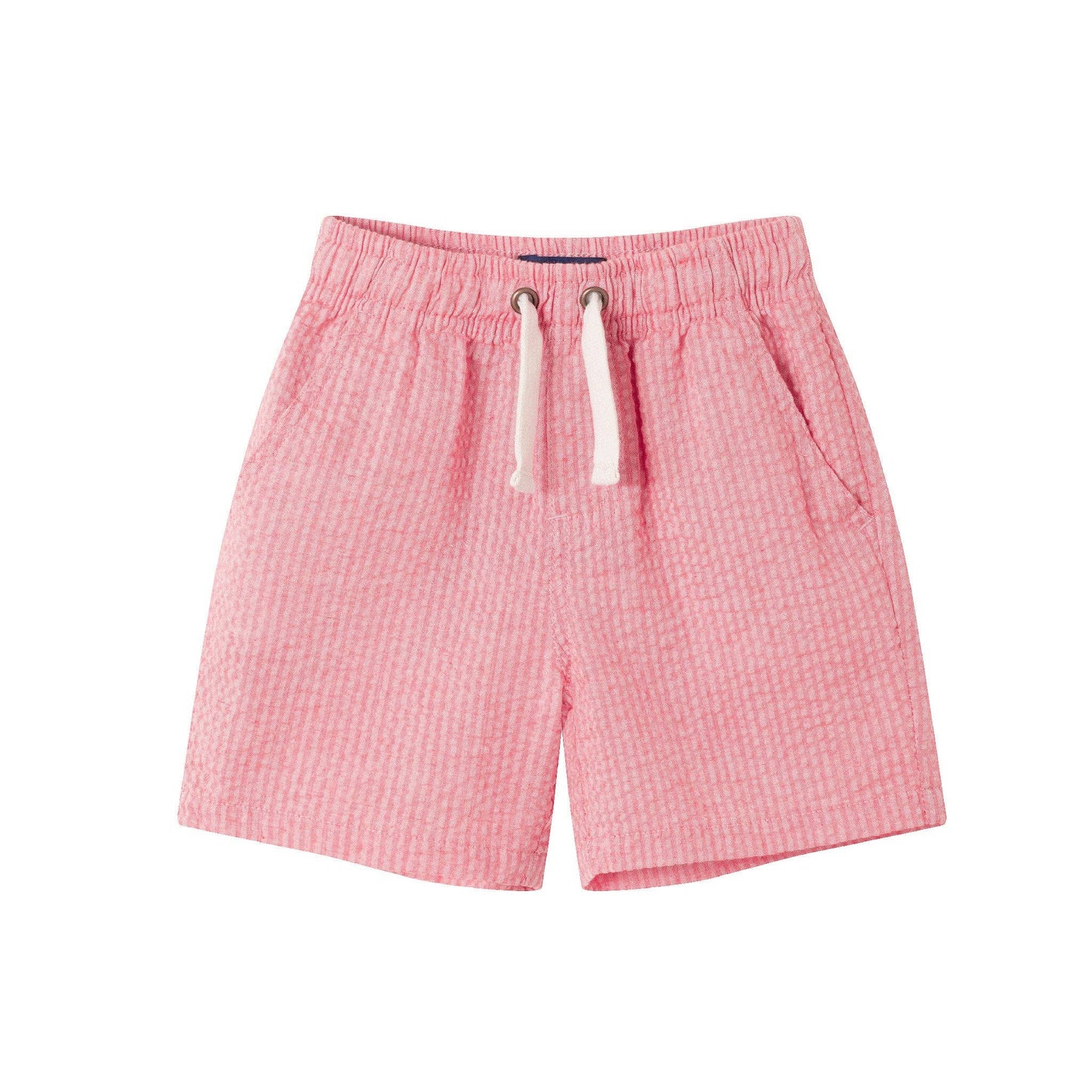 Short Sleeve Short Set | Coral Seersucker