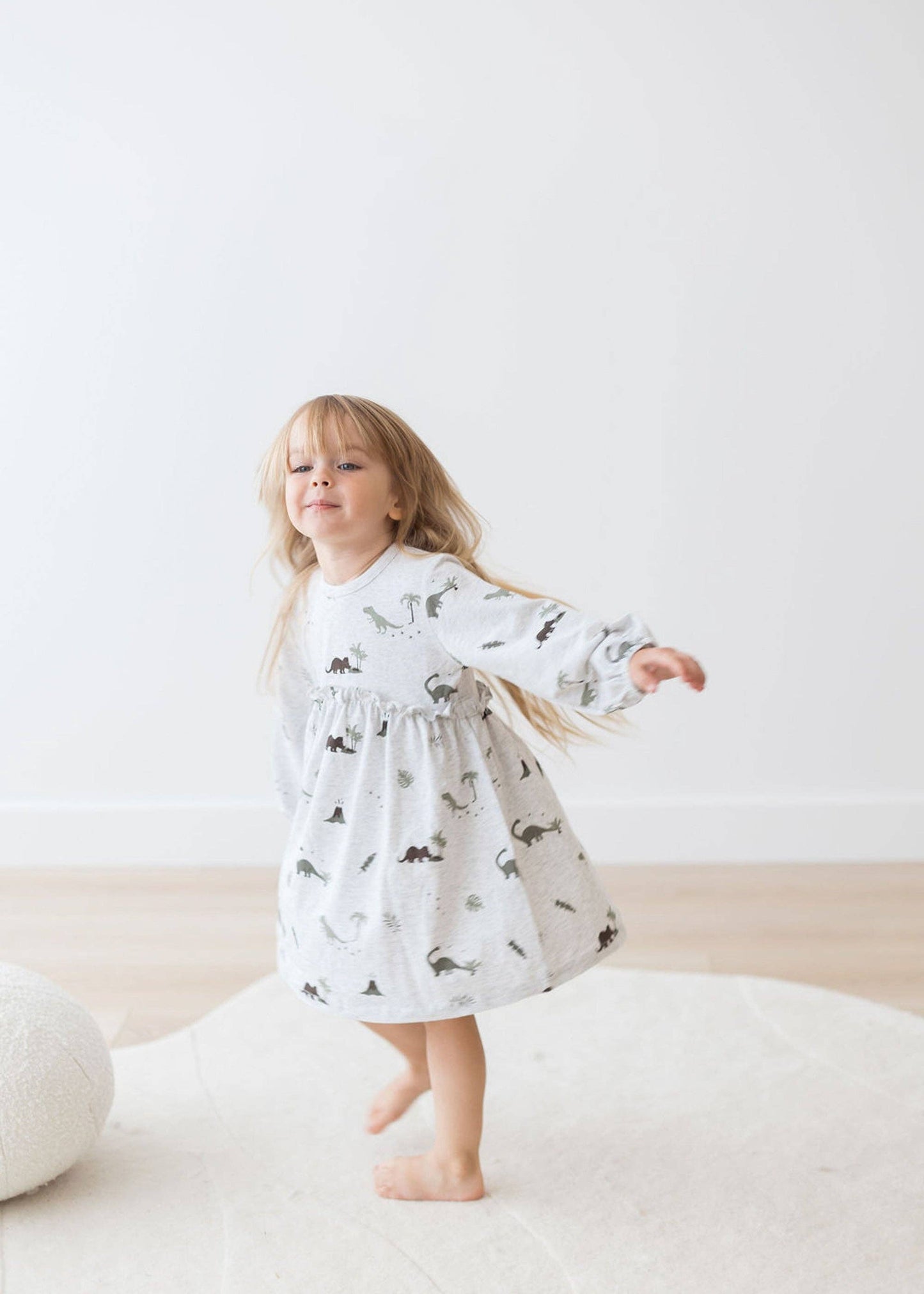 Long Sleeve Jersey Dress Organic Cotton | Dino