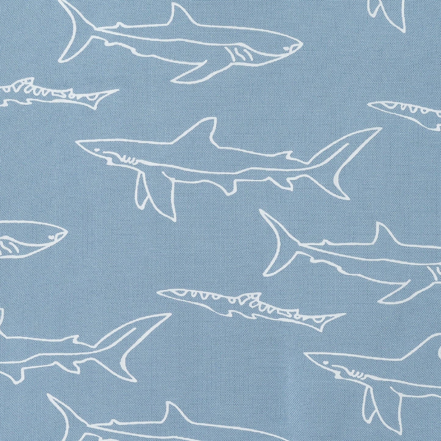 Shark Print Buttondown Set | Blue
