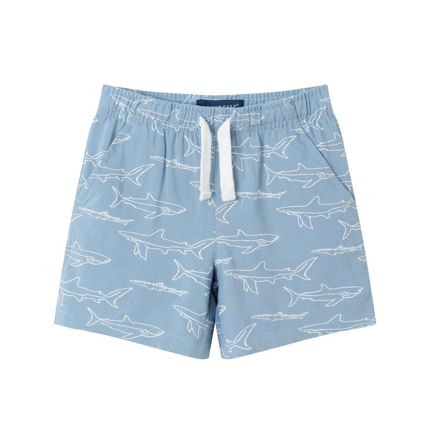 Shark Print Buttondown Set | Blue