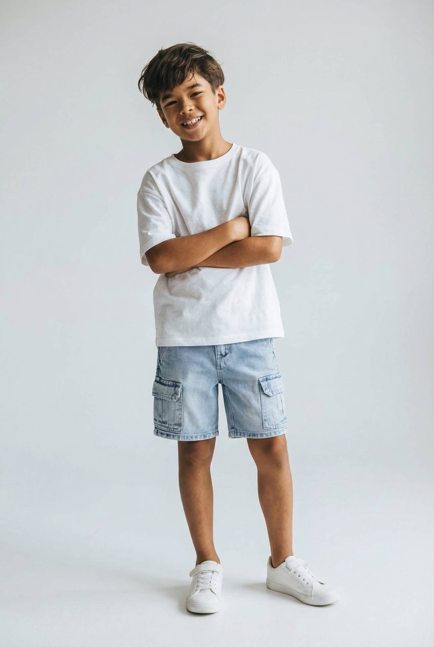 KAI CARGO UTILITY DENIM SHORTS