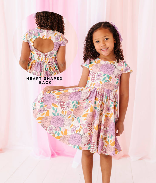 Lavender Floral | Heart Dress
