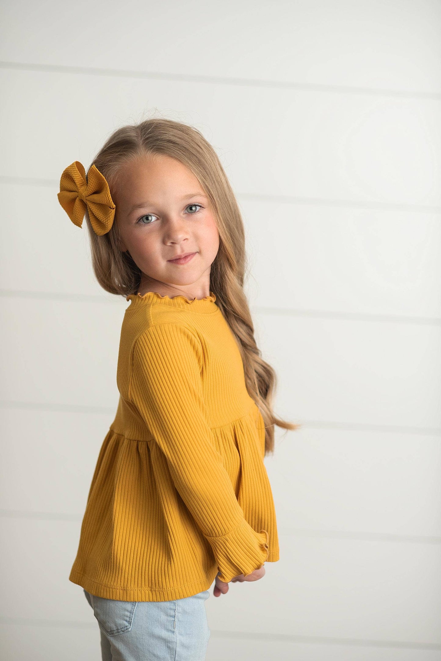 Mustard Ribbed Top