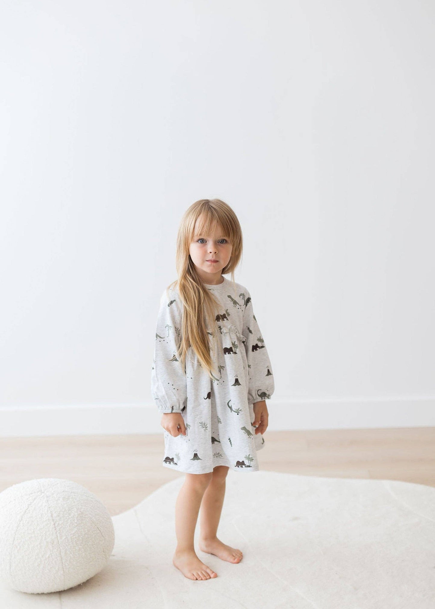 Long Sleeve Jersey Dress Organic Cotton | Dino