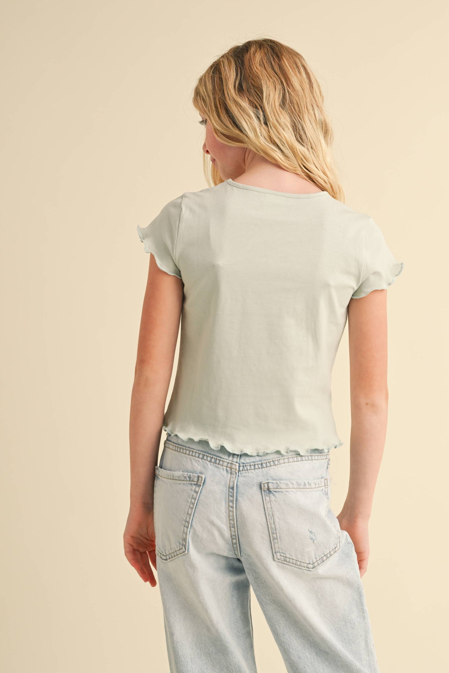 Light Green Floral Top