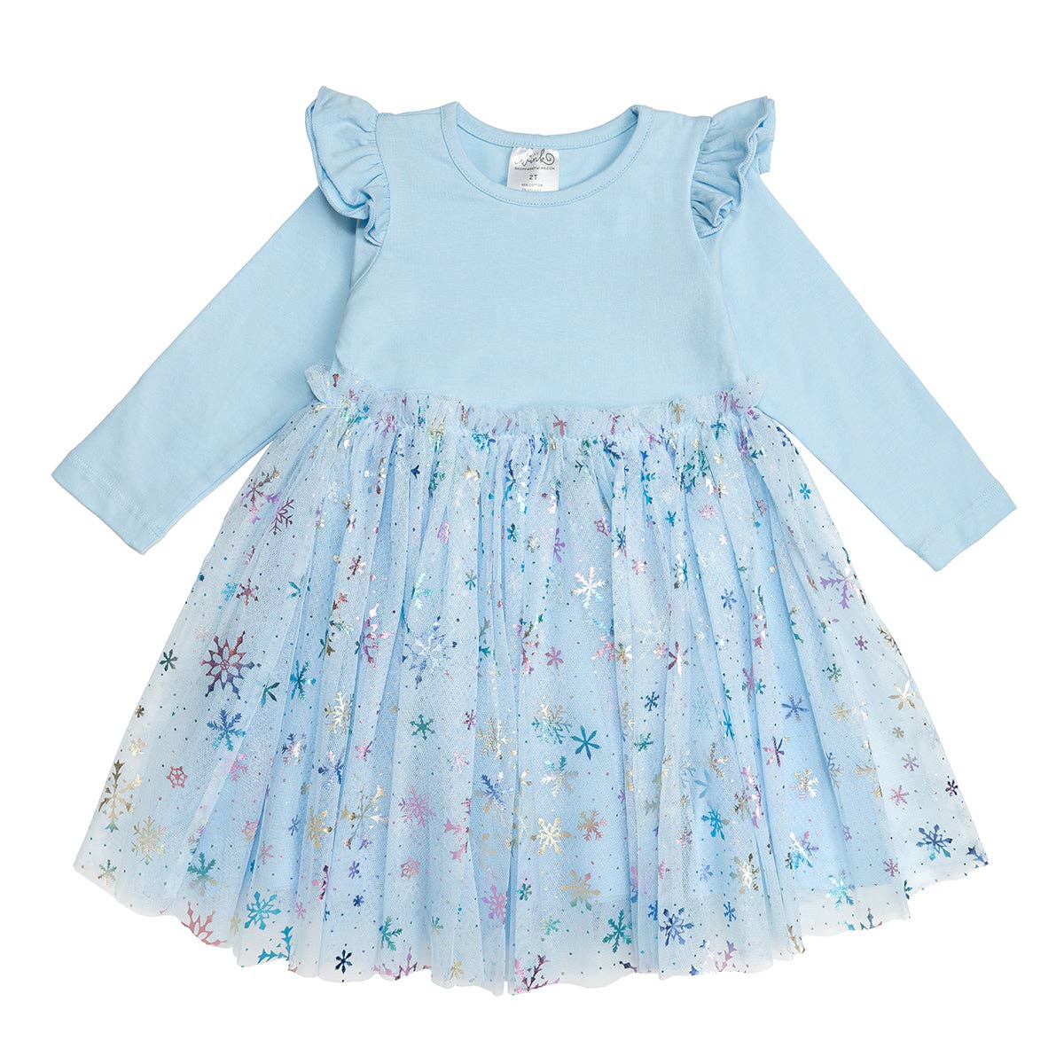 Snow Princess Sleeve Tutu Dress