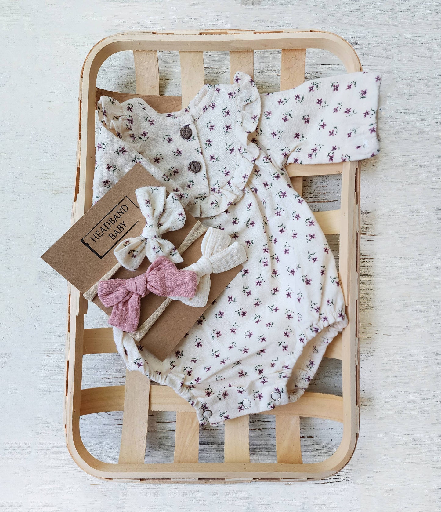 Claudia Bubble Romper Ruffle w/Bow