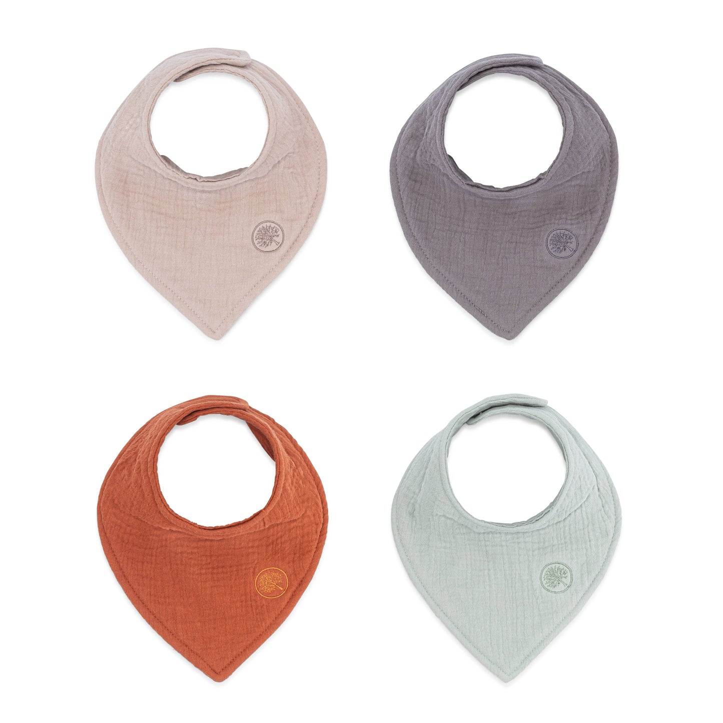 Pebble Muslin Bandana Bibs Set (4 pack)