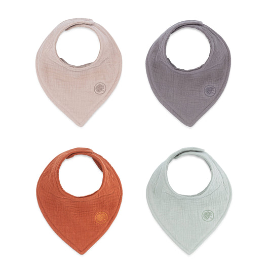 Pebble Muslin Bandana Bibs Set (4 pack)