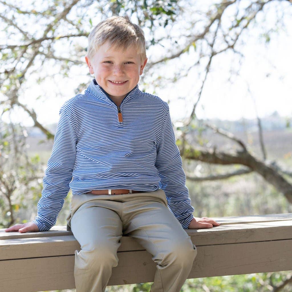 Collins Quarter Zip | Blue