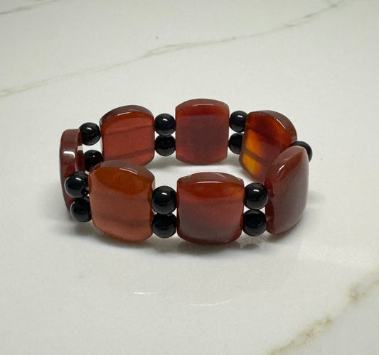 Agate & Onyx Bracelet