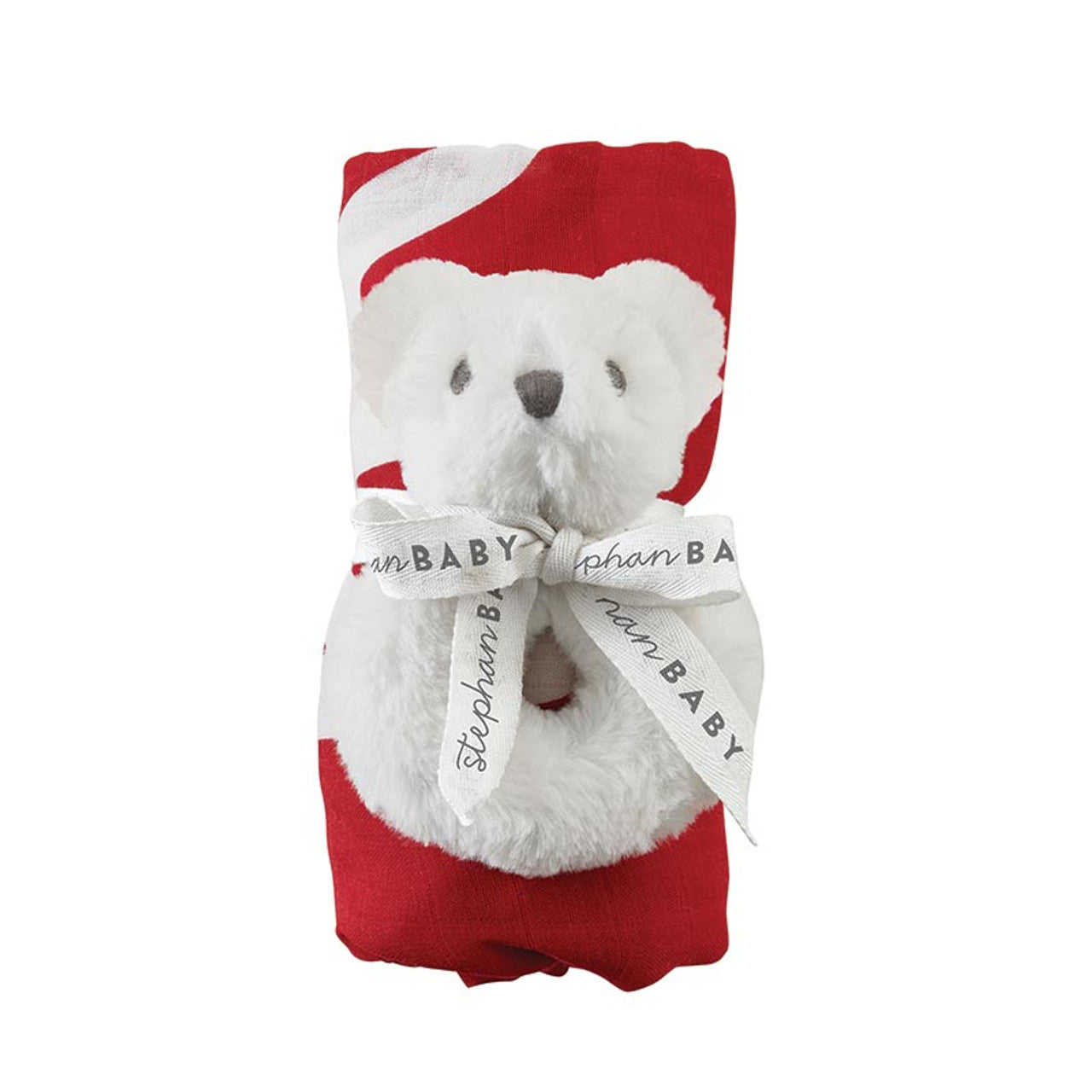 Swaddle Blanket 1st Christmas + Plush Rattle