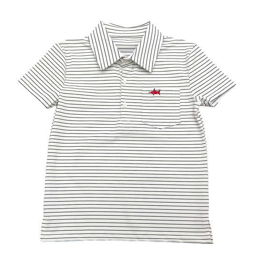 Performance Polo White Stripe