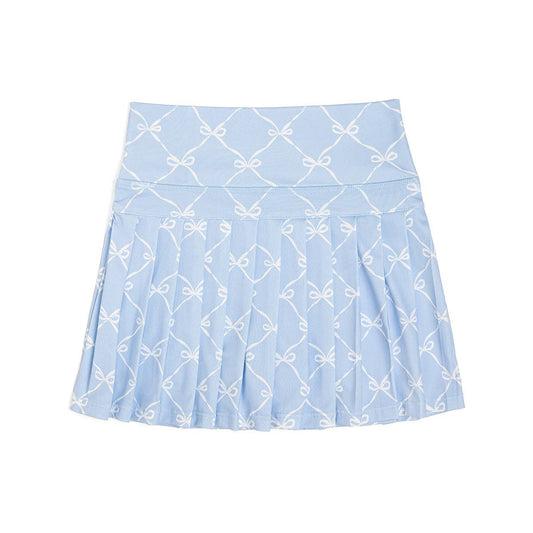 Powder Blue Bow Trellis Athletic Skort