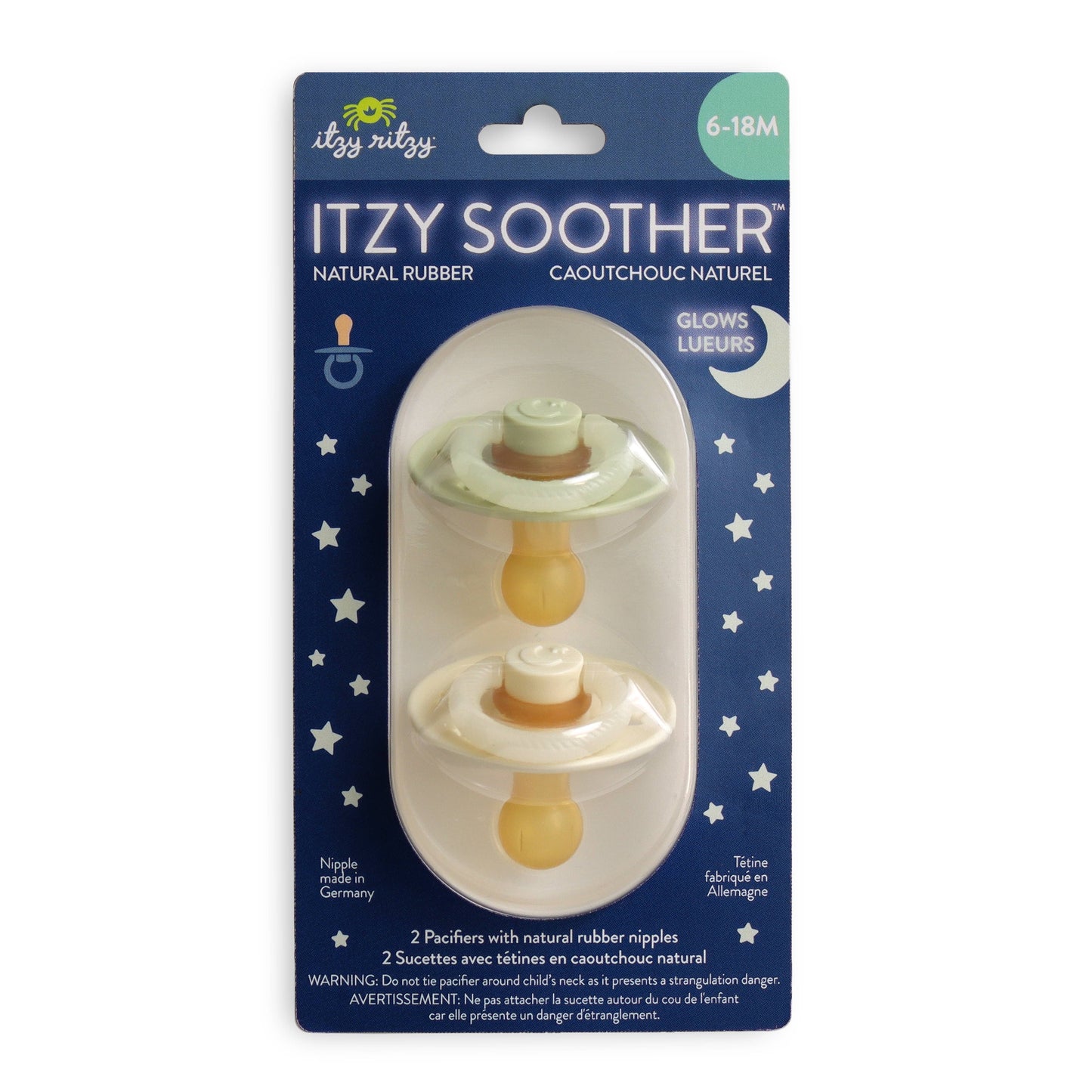 Itzy Soother™ Natural Rubber Glow in the Dark