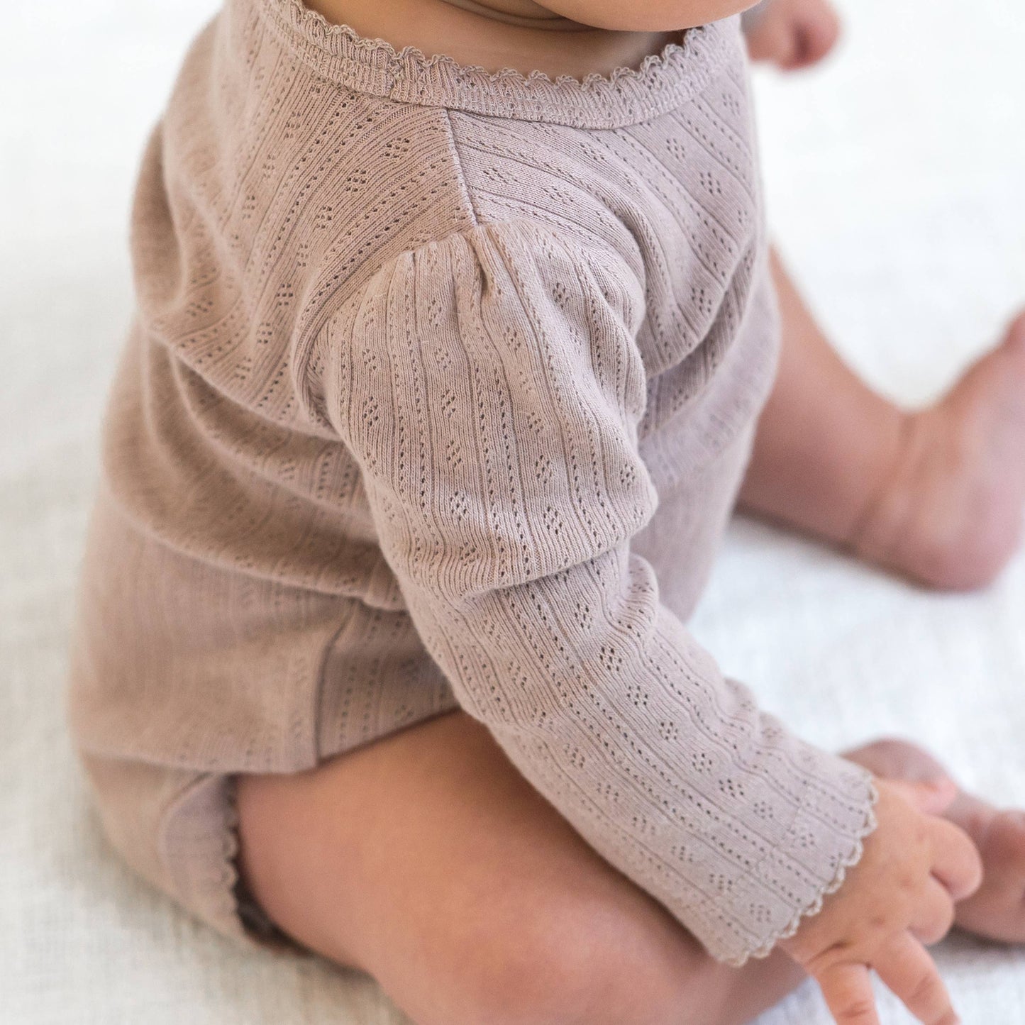 Hilda Pointelle Kimono|Light Mauve