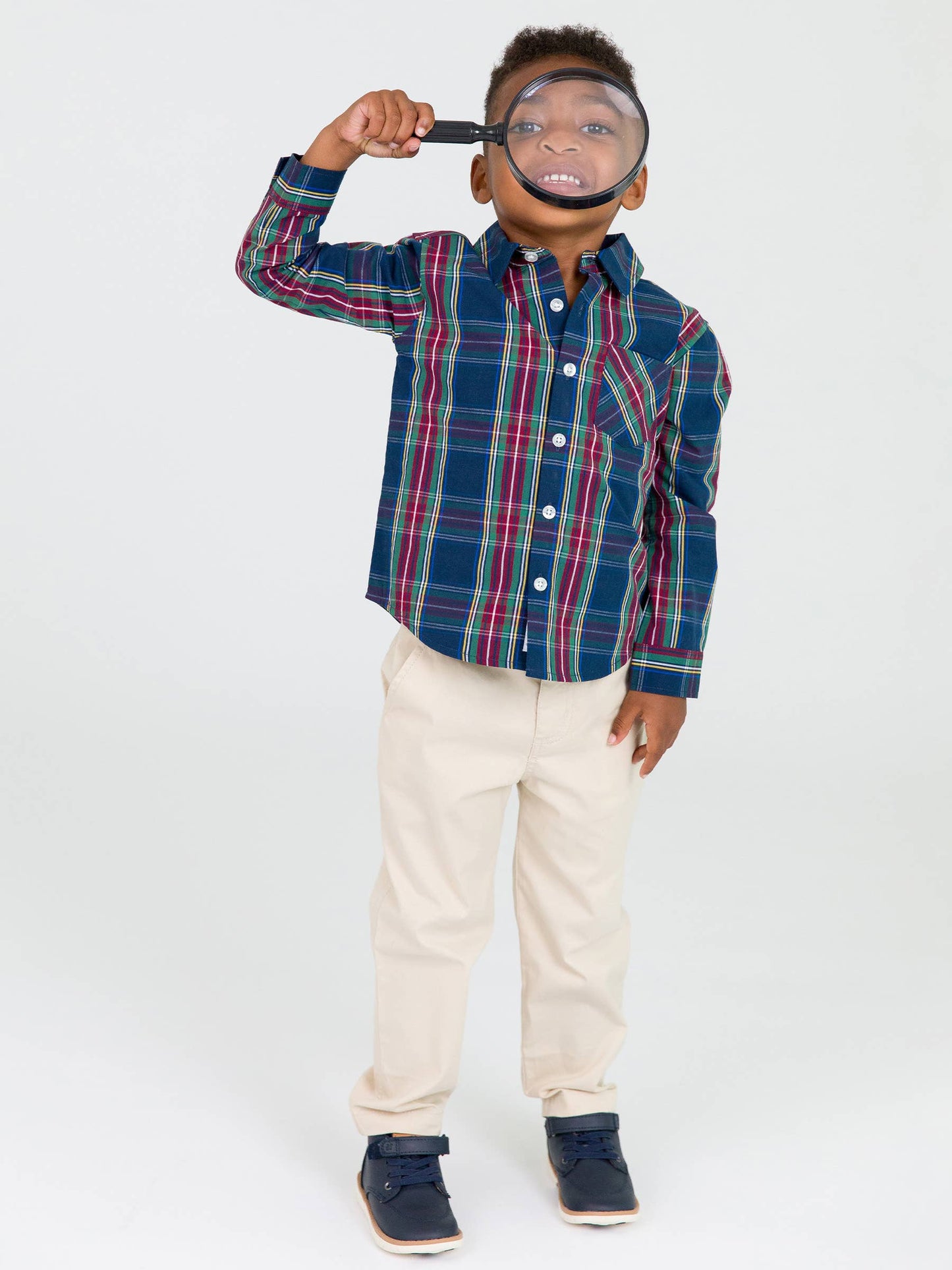 Winter Nights Plaid Button Down Shirt