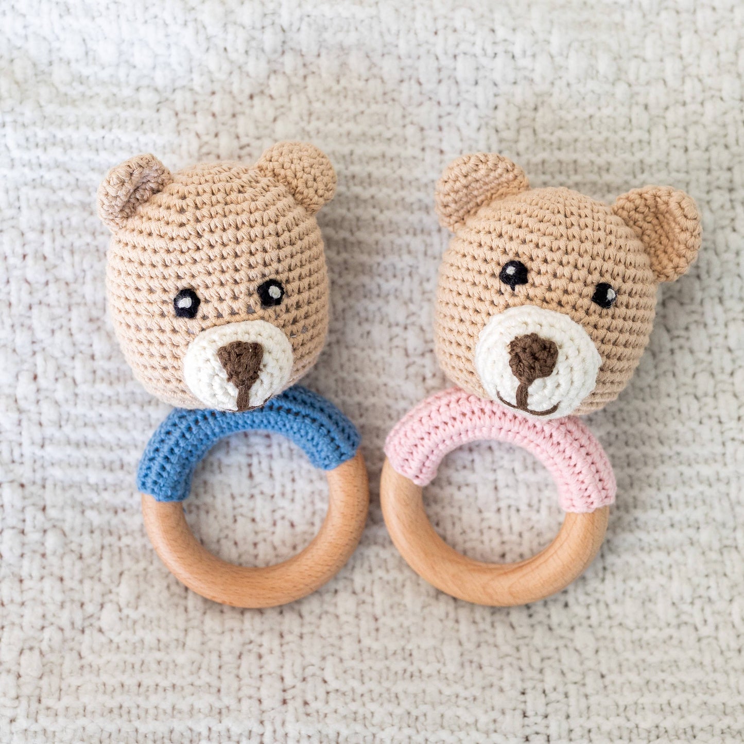 Hand Crochet Rattle Bears