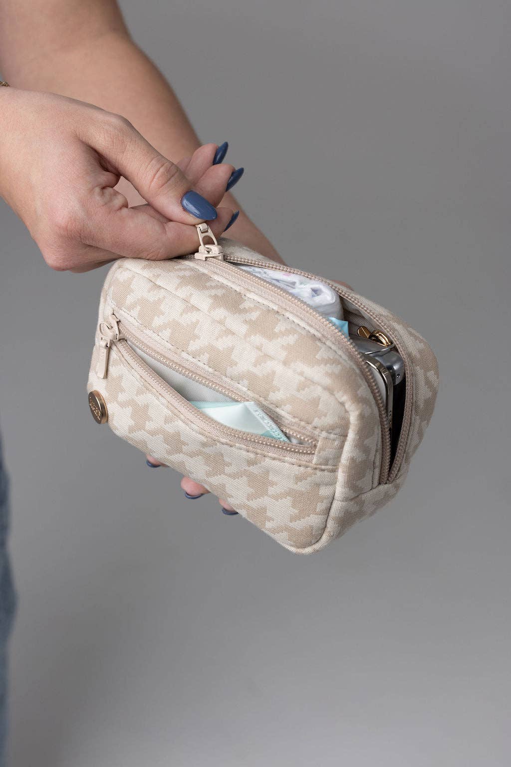 MABE Accessory Bag - Houndstooth