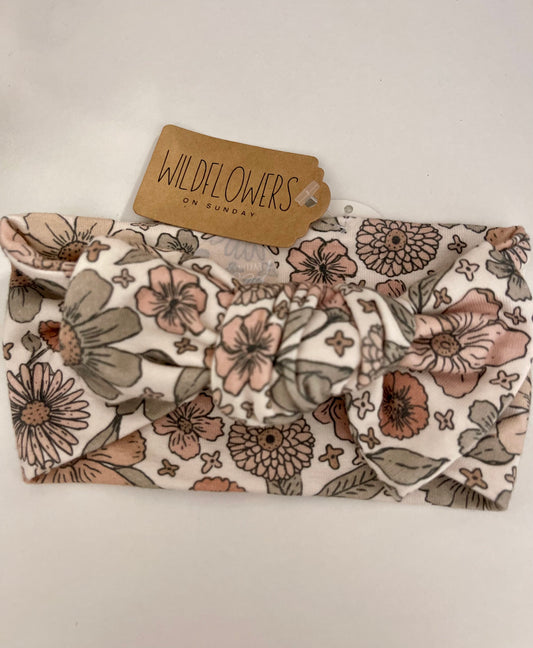 Bow headband | Floral