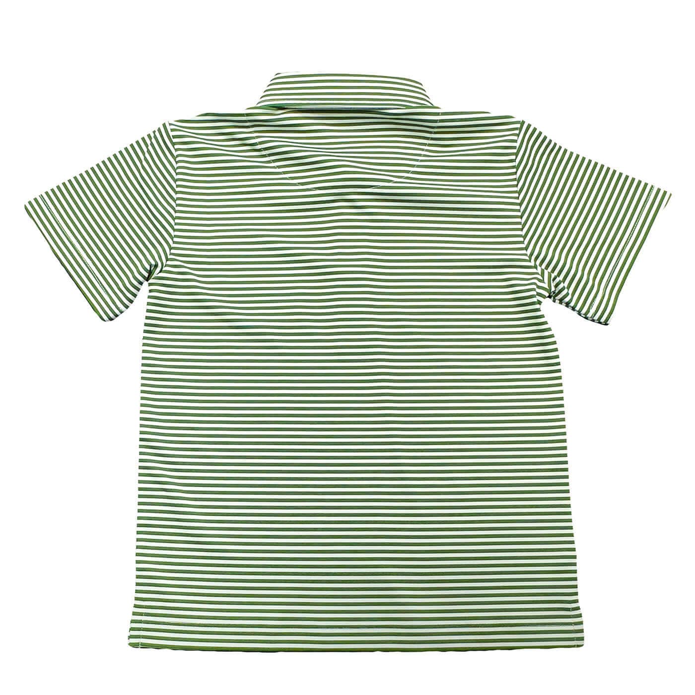 Performance Polo Green Stripe 