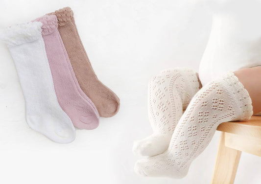 Bella Knit Lace Knee High Socks