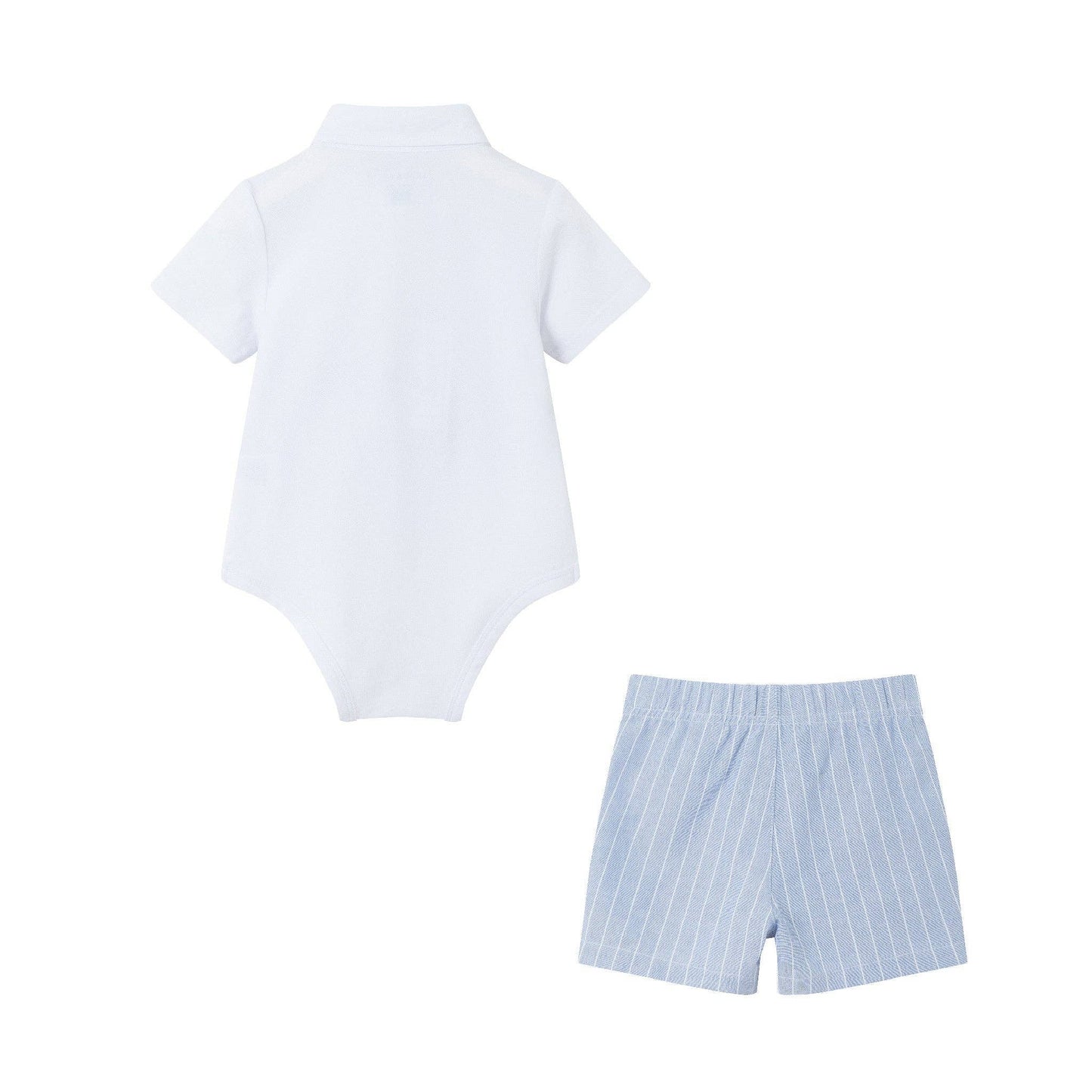 Pinstripe Vest & Short Set | Chambray