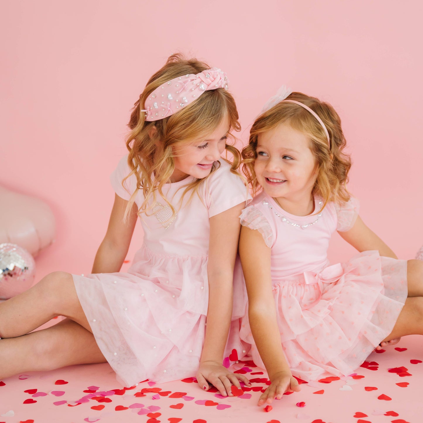 Flocked Heart Tiered Tutu Dress