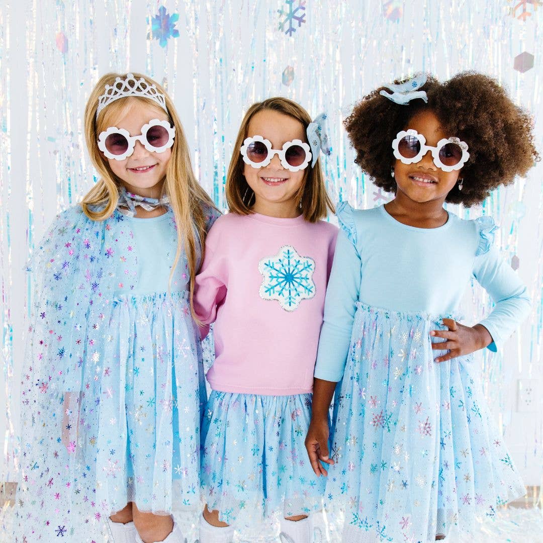 Snow Princess Sleeve Tutu Dress
