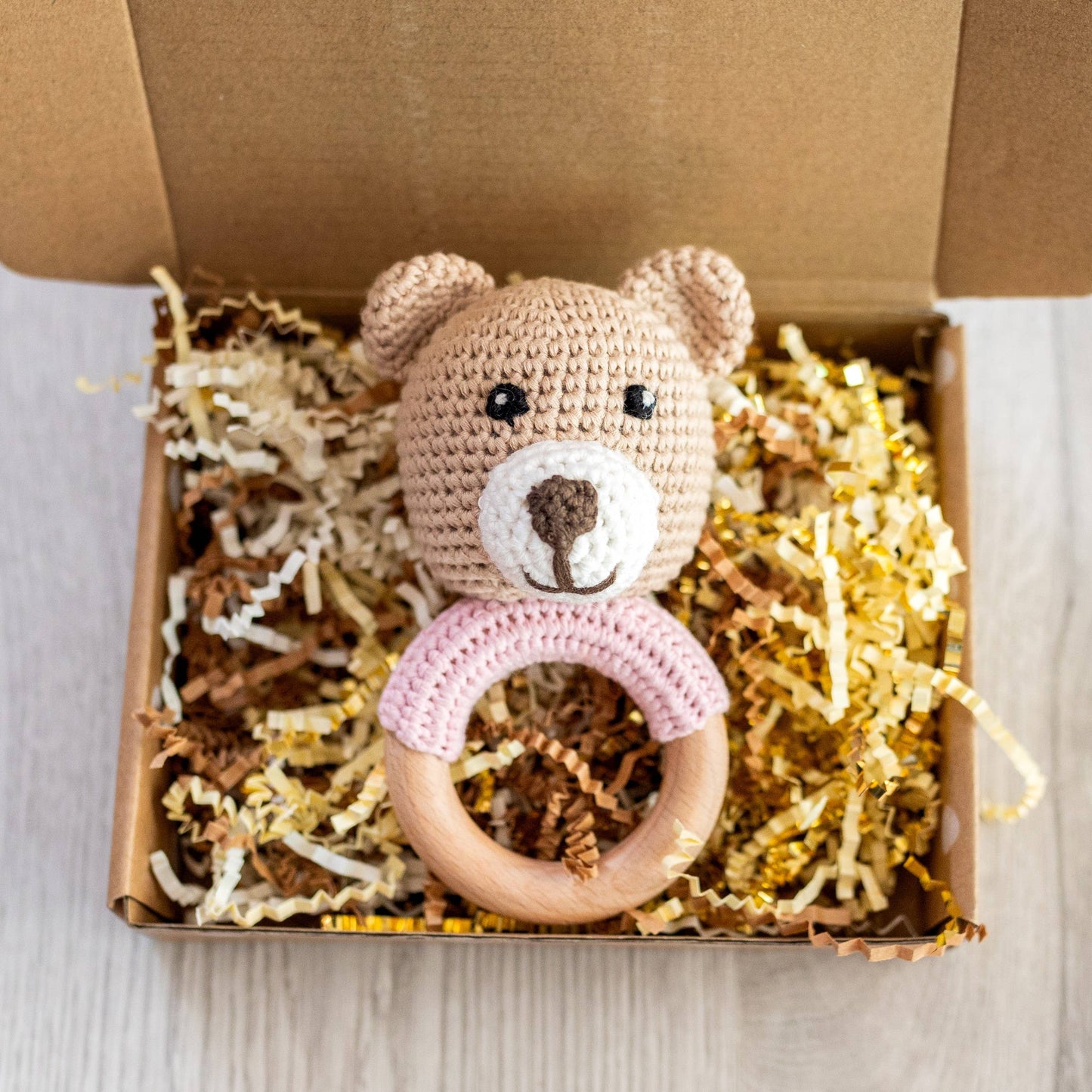 Hand Crochet Rattle Bears