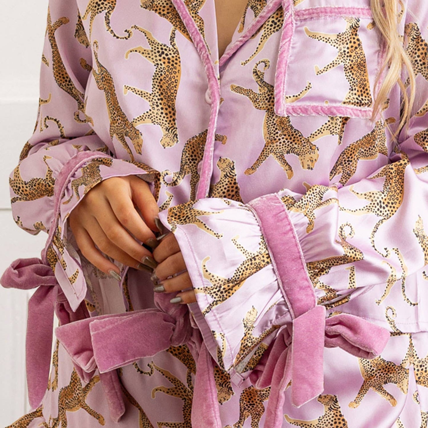 Leopard Satin PJ Set