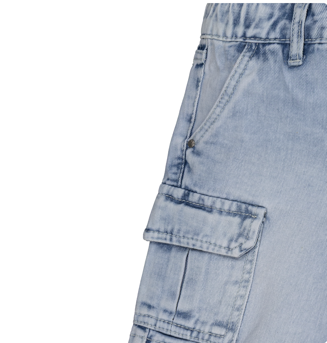 KAI CARGO UTILITY DENIM SHORTS