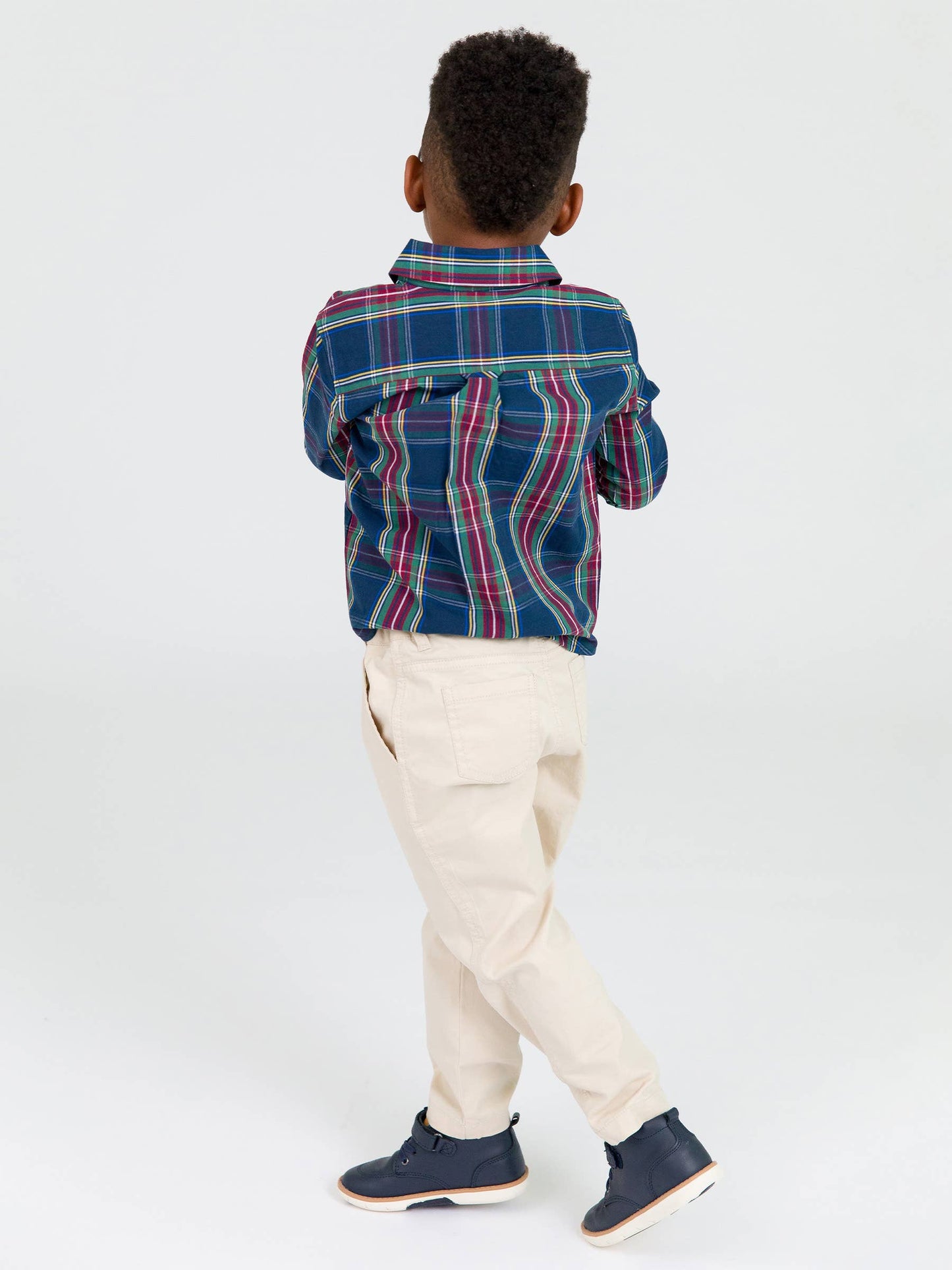 Winter Nights Plaid Button Down Shirt