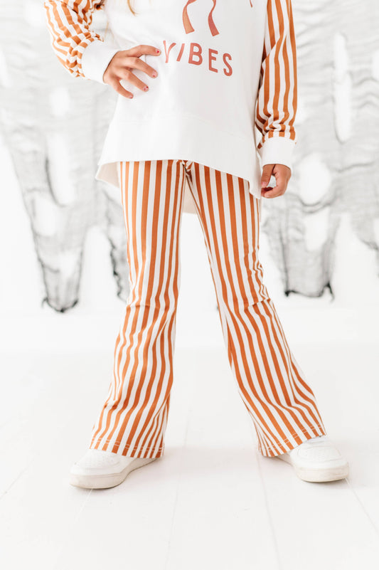 Striped Rust Bell Bottoms