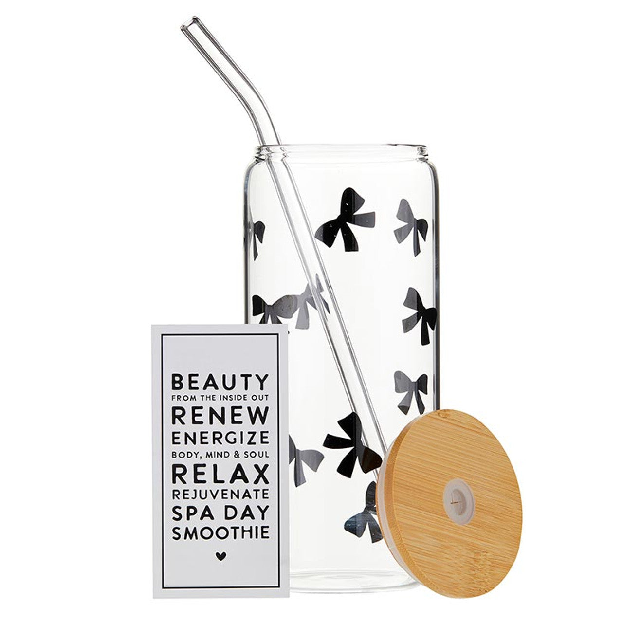 Black Bow Glass Tumbler